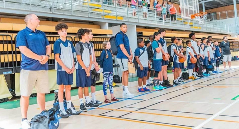 Game day at the nike youth basketball camp this summer