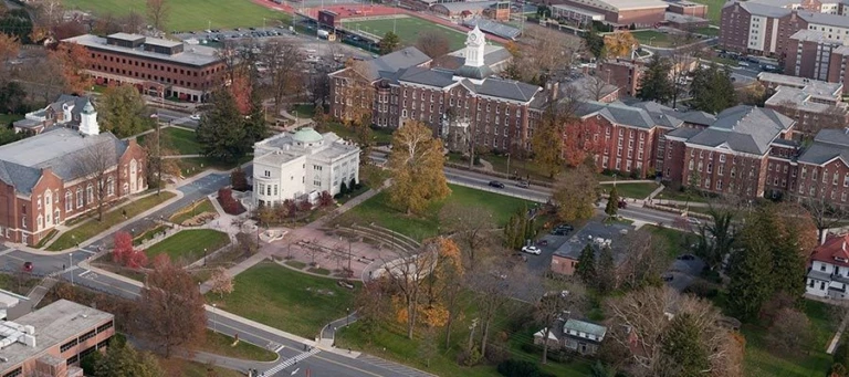 Kutztown University campus at the basketball camp for boys