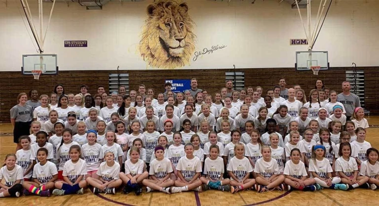 Cpa Girls Group Photo christ presbyterian nike basketball camp