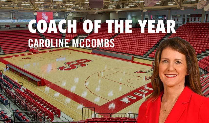 Caroline mccombs coach of year summer basketball camp at Stony Brook University