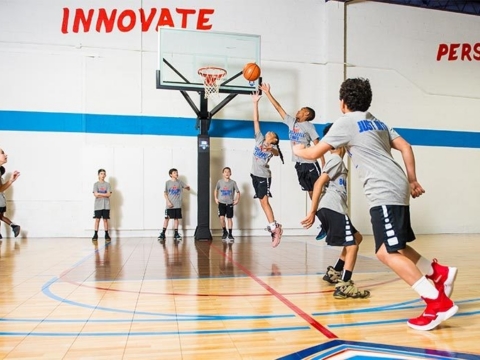 One person basketball drill rebounding off the backboard nike basketball camps