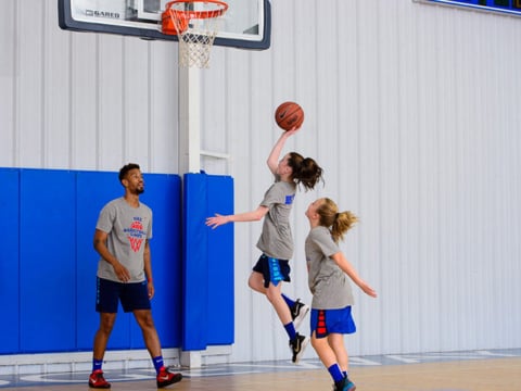 Tips for layups at a youth basketball camp