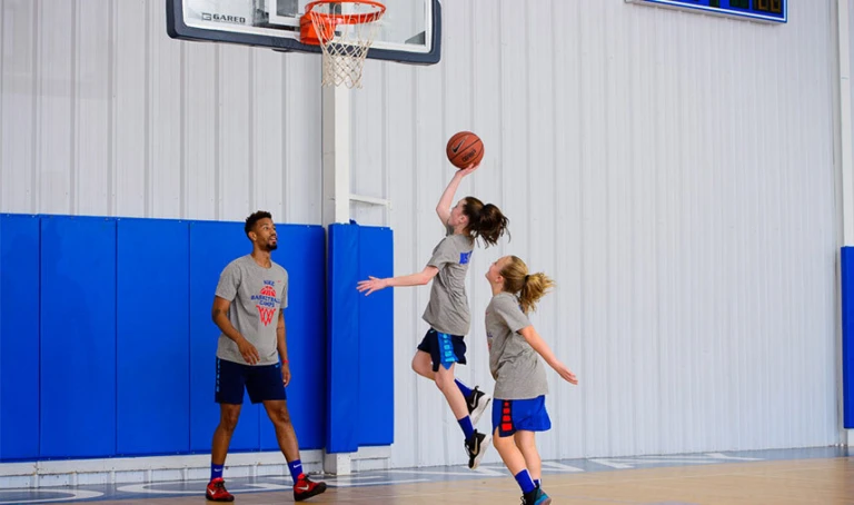 Tips for layups at a youth basketball camp