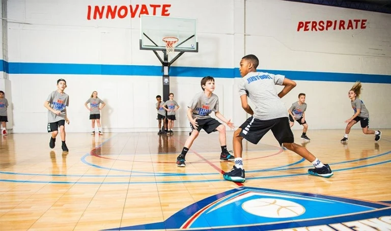 Beating Defensive Basketball Pressure at a basketball camp in Alabama