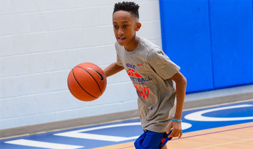 Kyrie Irving Drill Tip at a basketball youth camp