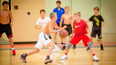 Snow Valley Basketball Camp Iowa Indoor Game overnight camps for boys in waverly