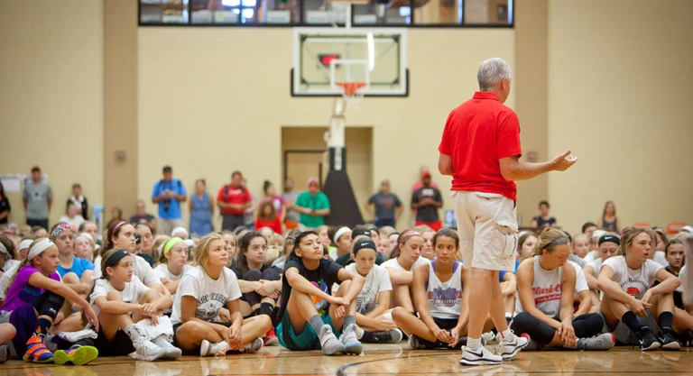 Snow Valley Basketball Camp Iowa Don Showalter Lecture top level basketball instruction for girls