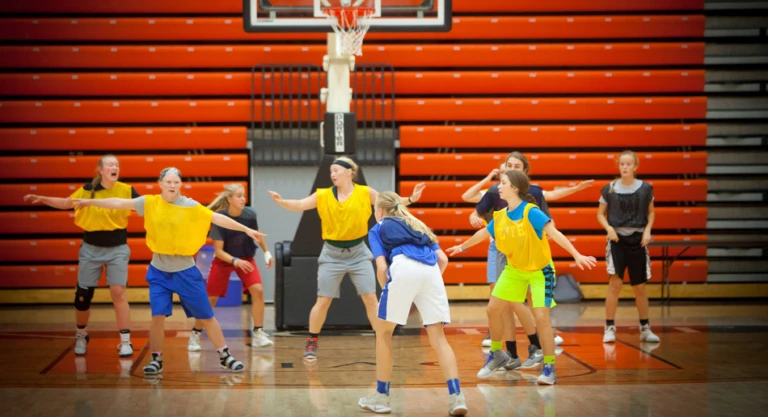 Snow Valley Basketball Camp Iowa Girls Game overnight basketball camps in waverly