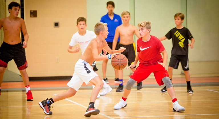 Snow Valley Basketball Camp Iowa Indoor Game overnight camps for boys in waverly