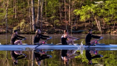 Duke rowing outdoor flat water