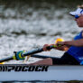 Duke rowing outdoor close up side view