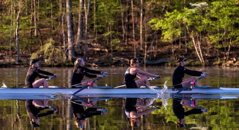 Duke rowing outdoor flat water