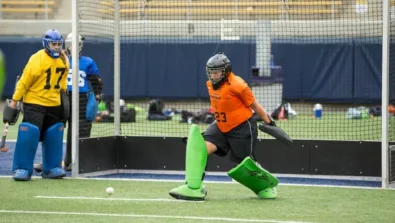 Cal Field Hockey Camp Goalie Block