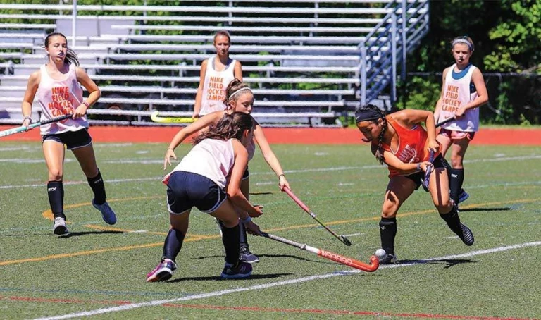 Worcester State Field Hockey Girls Playing Game