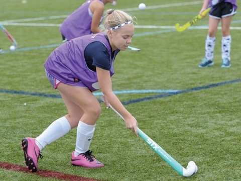 Field Hockey Player Warm Up
