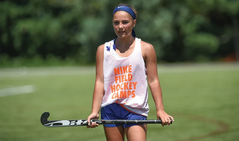 Preparing For Field Hockey Game