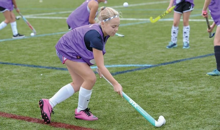Field Hockey Player Warm Up