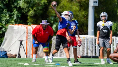 Contact Football Stock Photo QB Pass
