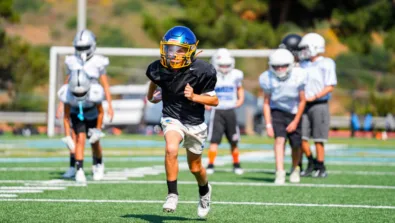 Contact Football Stock Photo WR Running