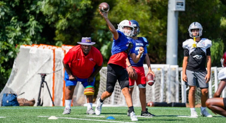 Contact Football Stock Photo QB Pass