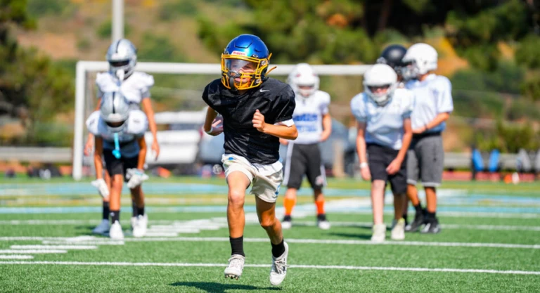 Contact Football Stock Photo WR Running
