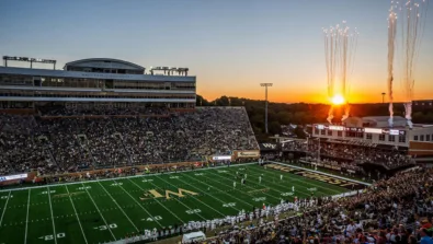 Wake Forest Football Field Sunset
