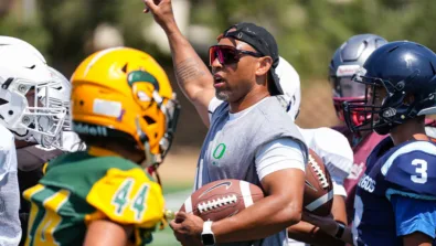 Nike Football Camp Stock Photo Coach 2