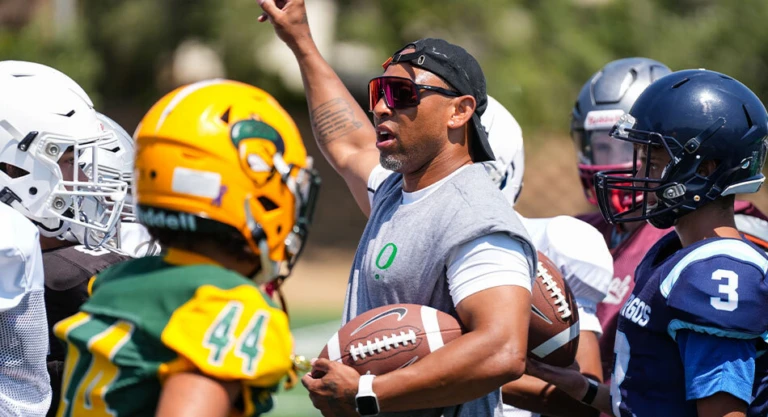 Nike Football Camp Stock Photo Coach 2