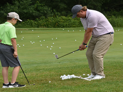 Nike Junior Golf Camp Boyne Highlands chipping practice png
