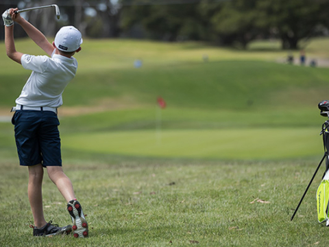 Nike Junior Golf Camp iron shot png