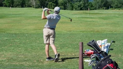 Nike Junior Golf Camp driving range shot png