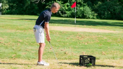 Nike Junior Golf Camp chipping practice