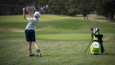 Nike Junior Golf Camp iron shot