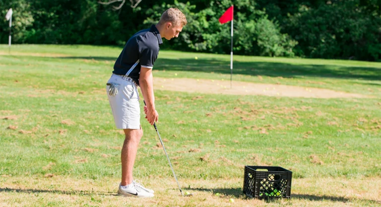 Nike Junior Golf Camp chipping practice