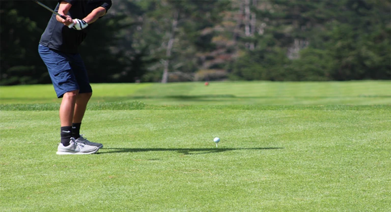 Nike Junior Golf Camp close up tee shot