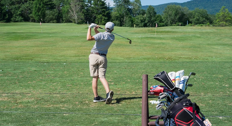 Nike Junior Golf Camp driving range shot