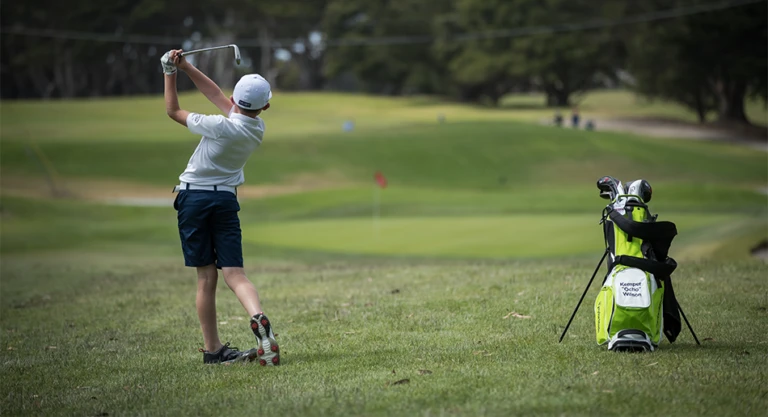 Nike Junior Golf Camp iron shot