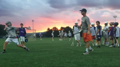 Virginia Tech Lacrosse Camp Shooting Drill Jpg