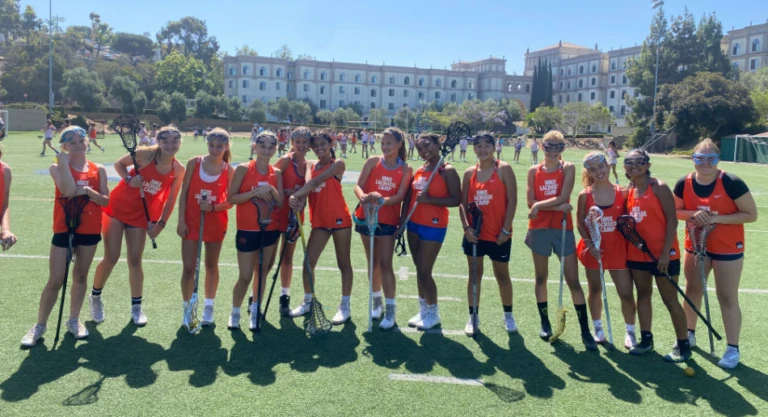 San diego nike girls lacrosse camp group shot