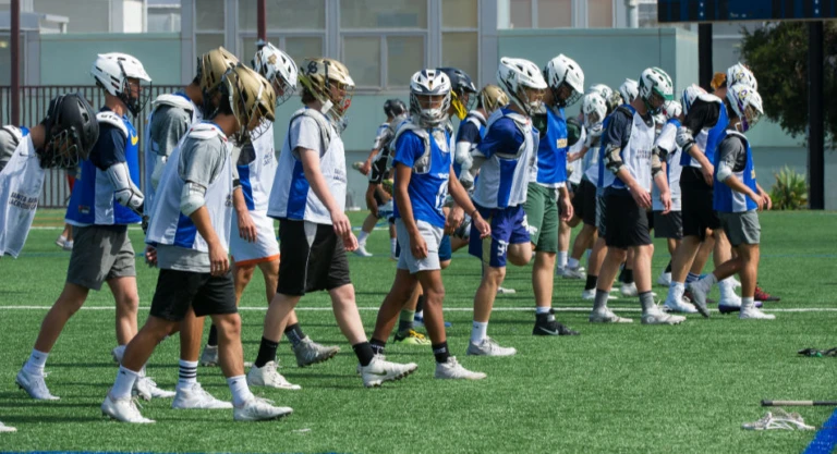 Santa barbara boys nike lacrosse camp warm up