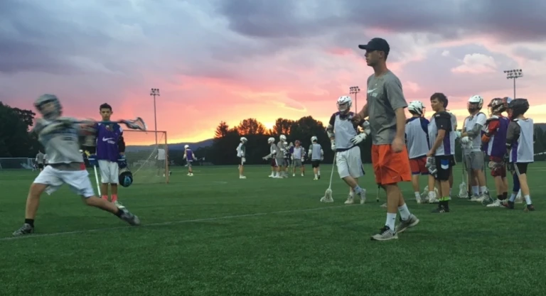 Virginia Tech Lacrosse Camp Shooting Drill Jpg