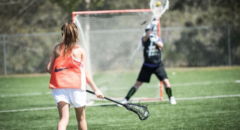 Nike Girls Lacrosse Camp Goalie Save