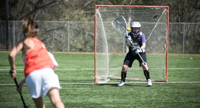 Nike Girls Lacrosse Camp Goalie Stance