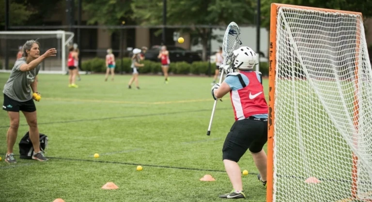 Xcelerate Lacrosse Girls Camp Goalie Work