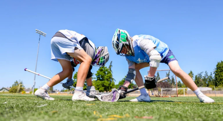Xcelerate lacrosse boys faceoff
