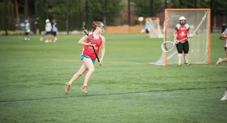 Xcelerate lacrosse girls scrimmage goalie