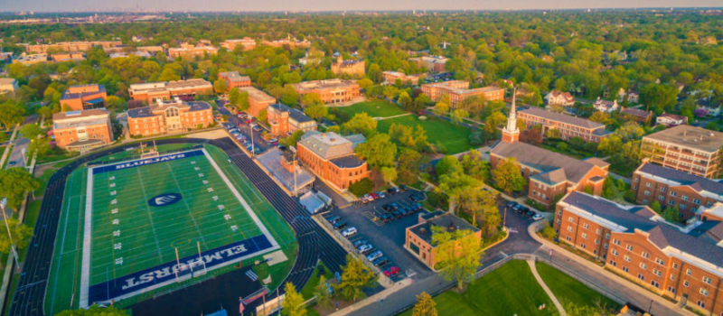 Elmhurst university aerial facility