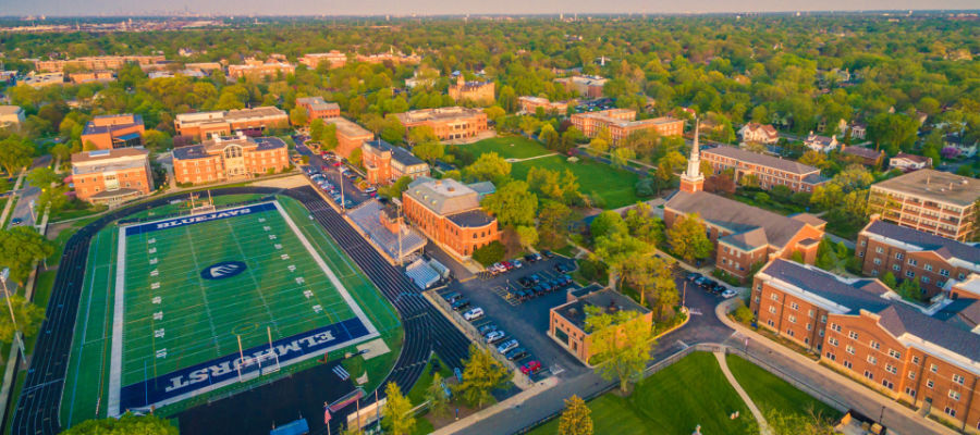 Elmhurst university aerial facility