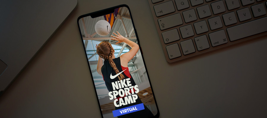 Nike volleyball virtual training interactive coaching accountability