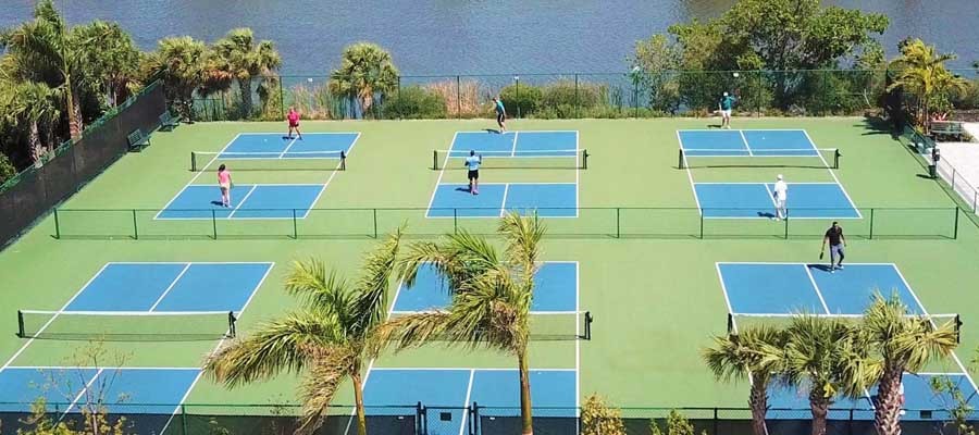 Sundial resort sanibel pickleball aerial courts facility